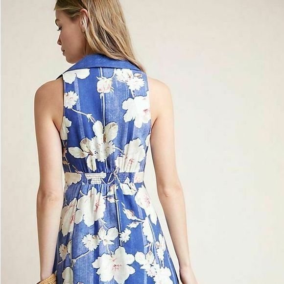 Anthropologie CAMELLIA COLLARED DRESS size 0 - Picture 4 of 10
